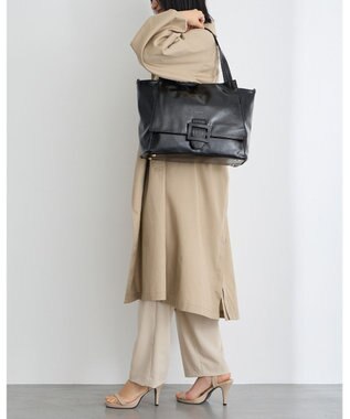 MioFIRANO バックル付きトートバッグ＆ショルダーバッグセット 2WAY A4サイズ対応　FIRANO フィラノ BLACK