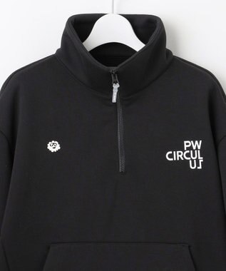 PW CIRCULUS 【WOMEN】ハーフジップ スウェット ブラック系
