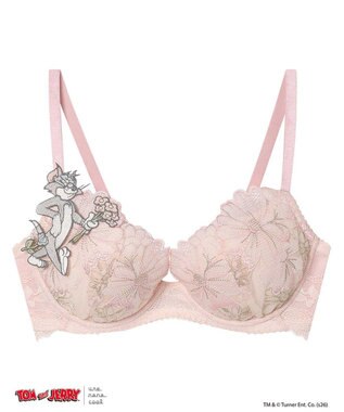 une nana cool トムとジェリー × une nana cool ワイヤーブラ コーラルピンク