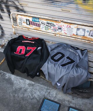 WEGO 【ユニセックス着用ITEM】ナンバリングホッケーT（LS） グレー