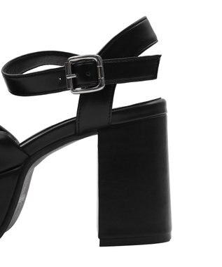 WEGO ストーム付きクロスヒールサンダル ブラック