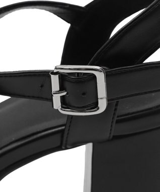 WEGO ストーム付きクロスヒールサンダル ブラック