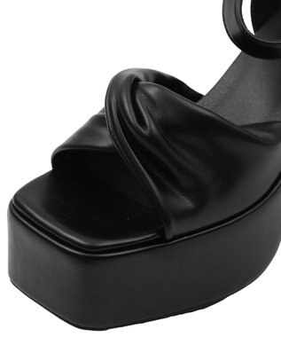 WEGO ストーム付きクロスヒールサンダル ブラック