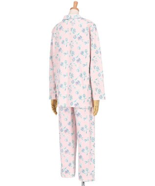 Wing パジャマ 長袖 長ズボン 綿100%(本体) 天竺素材 レディース EP8072 ウイング／ワコール ピンク