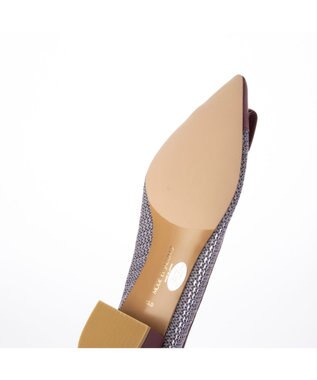 MODE ET JACOMO <MODE ET JACOMO>ポインテッドバックルデザインパンプス ブラウンミックス