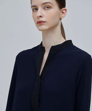 BEIGE， REINE / スキッパードレス Navy x Black