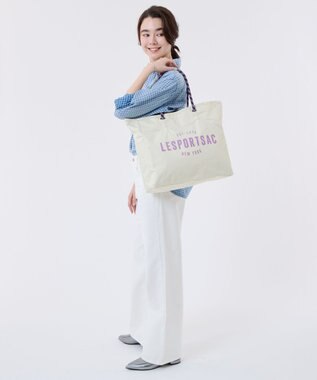 LeSportsac LARGE 2 WAY TOTE/2ウェイビスケットベージュ/ディープシー 2ウェイビスケットベージュ/ディープシー