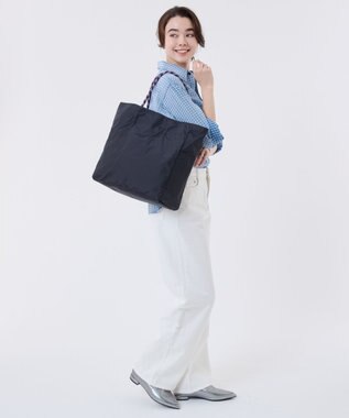 LeSportsac LARGE 2 WAY TOTE/2ウェイビスケットベージュ/ディープシー 2ウェイビスケットベージュ/ディープシー
