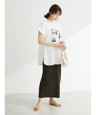 Green Parks ふくれＪＱ　Ｉラインスカート Dark Brown