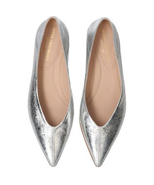 INTER-CHAUSSURES 【INTER-CHAUSSURES】ポインテッドトウサケットバレエシューズ シルバー
