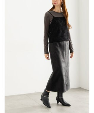 Te chichi シアーベロアトップス《2025Autumn catalog vol.2 item》 チャコールグレー