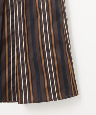 自由区 マルチストライプジャカード スカート ブラウン系