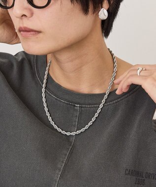 AMERICAN HOLIC 【ステンレス】ツイストチェーンネックレス Silver