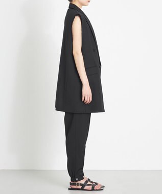 NAVE ウールポリエステルツイル ジレ ブラック系