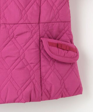 組曲 KIDS 【90-100㎝】中綿キルト コート ラズベリー系