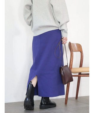 AMERICAN HOLIC エコカルット総針タイトスカート Purple