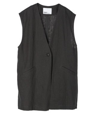 CRAFT STANDARD BOUTIQUE 【キナリノ別注】リネンレーヨンジレベスト Charcoal Gray