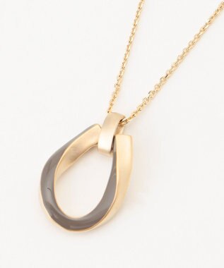 J.PRESS LADIES リバーシブルドロップエポ ネックレス ベージュ系