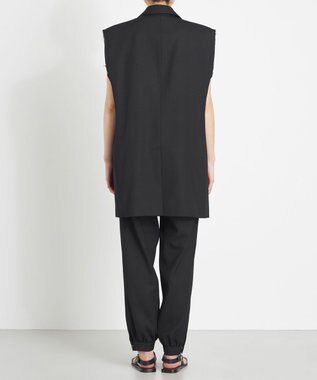 NAVE ウールポリエステルツイル ジレ ブラック系