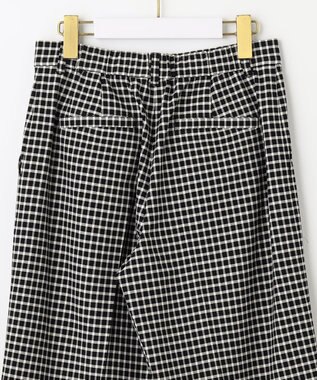 ANY SIS 【保温性あり/洗える】サーモ 2WAYストレッチ ワイドパンツ モノトーンチェック