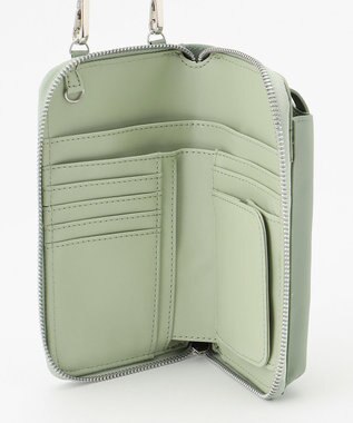 LA BAGAGERIE 【MONICA】バイカラー スマホショルダー グリーン