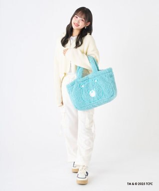 MOONBAT Care Bears(ケアベア) ボアバッグ B4サイズ 手洗い可能 ファイファー ミントグリーン