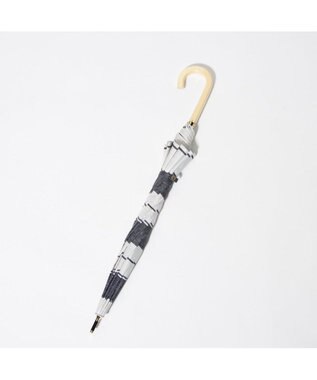 UNBILLION cache nez / 麻調ボーダーバルーンショートパラソル ネイビー