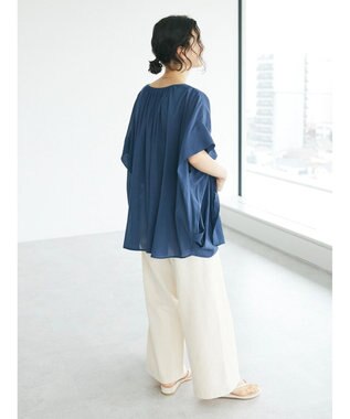 CRAFT STANDARD BOUTIQUE ウ゛ィンテージボイル２ＷＡＹタックブラウス Deep Blue