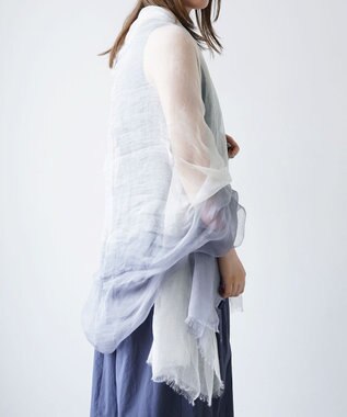 muto Ramie300 バーティカルグラデーション リネンストール ramie300 gray