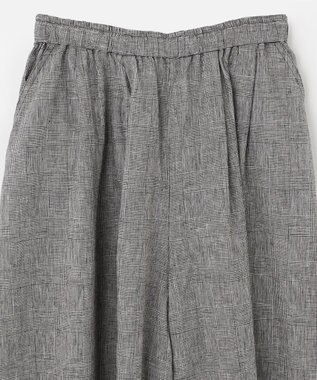 ANY 【接触冷感・UVケア】清涼リネン ガウチョパンツ グレンチェック