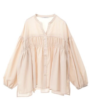 Green Parks シャーリングスキッパーシャツ Light Beige