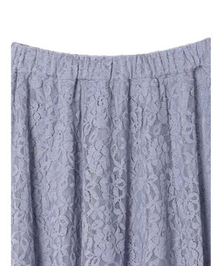 earth music&ecology 起毛レースフレアスカート Grayish Blue
