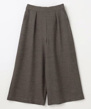 ANY 【洗濯機可/ウエストゴム】ライトツイードワイドパンツ モカ