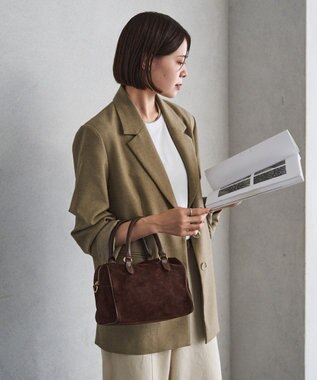 russet スエード2WAYミニボストンバッグ(CE-1570-WEB) D.Brown