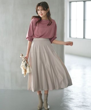 ANY SIS 【洗える】バルーン スカート アイボリーベージュ
