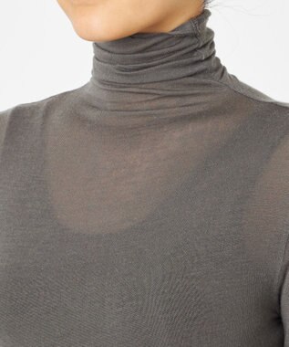 NAVE 【ReNAVE・洗える】シルク混シアータートル グレー系