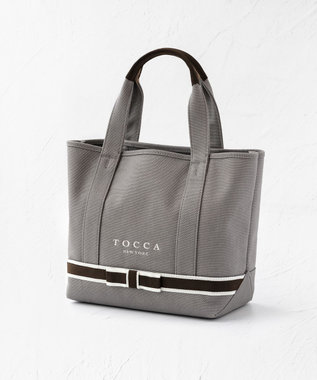 DUAL RIBBON CANVAS TOTE S トートバッグ S / TOCCA | ファッション 