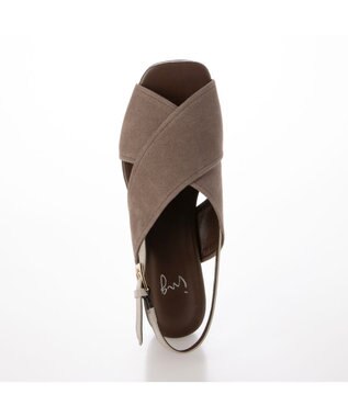 ing <ing>クロスベルトストラップサンダル グレースエード