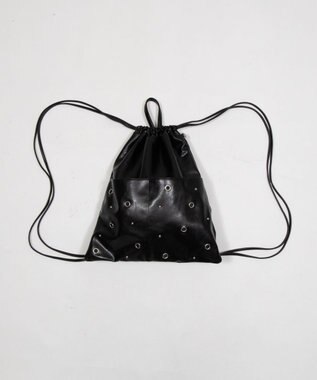 WEGO ハトメデザインナップサック ブラック