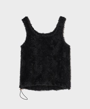 GRACE CONTINENTAL チュールフェザータンクトップ ブラック