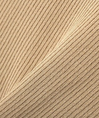 CRAFT STANDARD BOUTIQUE 襟付きコンパクトリブニットカーディガン Beige