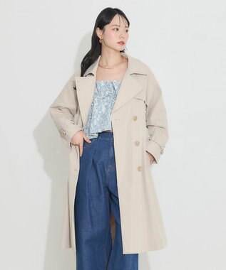 earth music&ecology ベーシックトレンチコート Light Beige