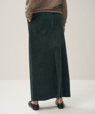 ATON 5W COTTON CORDUROY | ペンシルスカート GREEN
