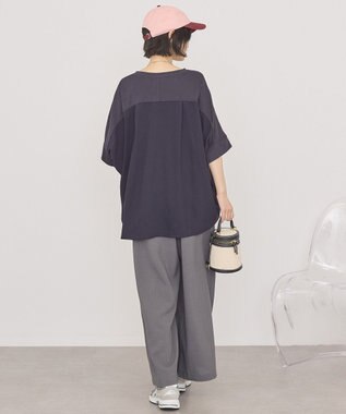 AMERICAN HOLIC 異素材コクーンプルオーバー Navy