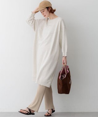 23区 L 【SLOW/一部店舗限定】ハイゲージテリー デザイン ワンピース アイボリー系