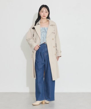 earth music&ecology ベーシックトレンチコート Light Beige