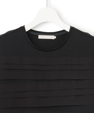 ICB シフォンコンビ ランダムタックカットソー ブラック