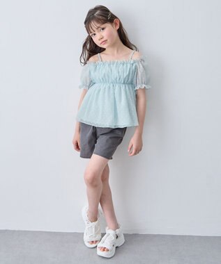 ANY KIDS 【一部店舗/WEB先行販売アイテム】2WAY シアードビーブラウス ミント