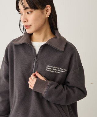 CRAFT STANDARD BOUTIQUE 起毛ハーフジッププルオーバー Charcoal Gray