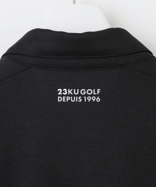 23区GOLF 【MEN】【吸水速乾】ポンチコンビ ポロシャツ ブラック系